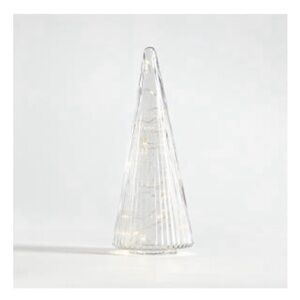 Crate& Barrel Medium Ribbed
NWT,
Clear Christmas Tree 13.5"